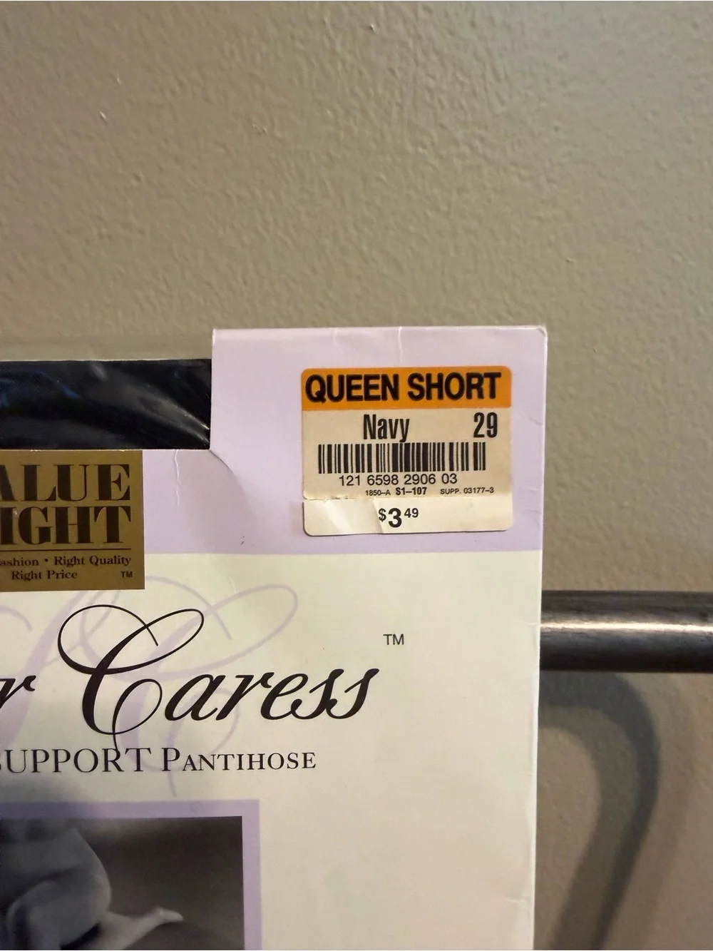 Vintage Worthington Sheer Caress 20 Denier Navy Pantyhose NOS Queen Short